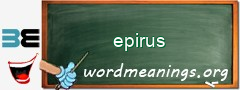 WordMeaning blackboard for epirus